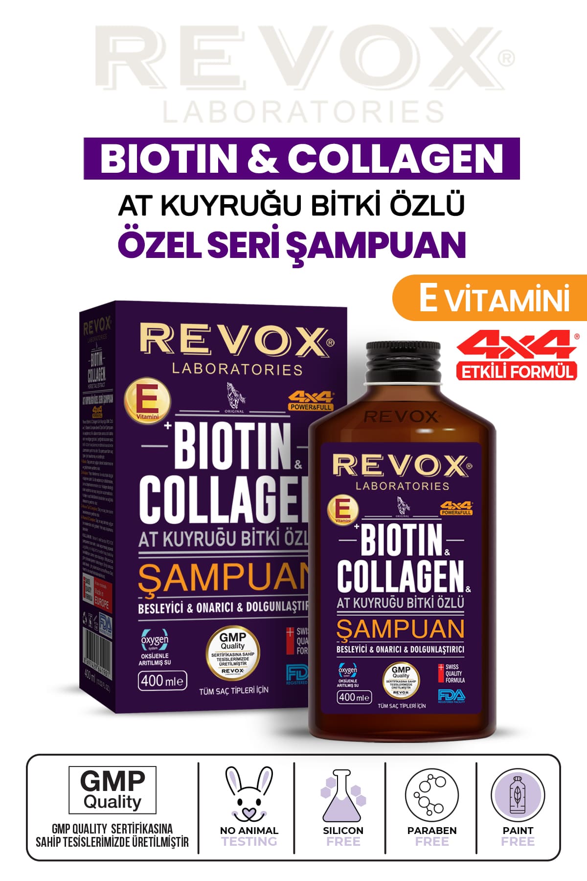 Biotin ve Collagen, At Kuyruğu Bitki Özlü Şampuan